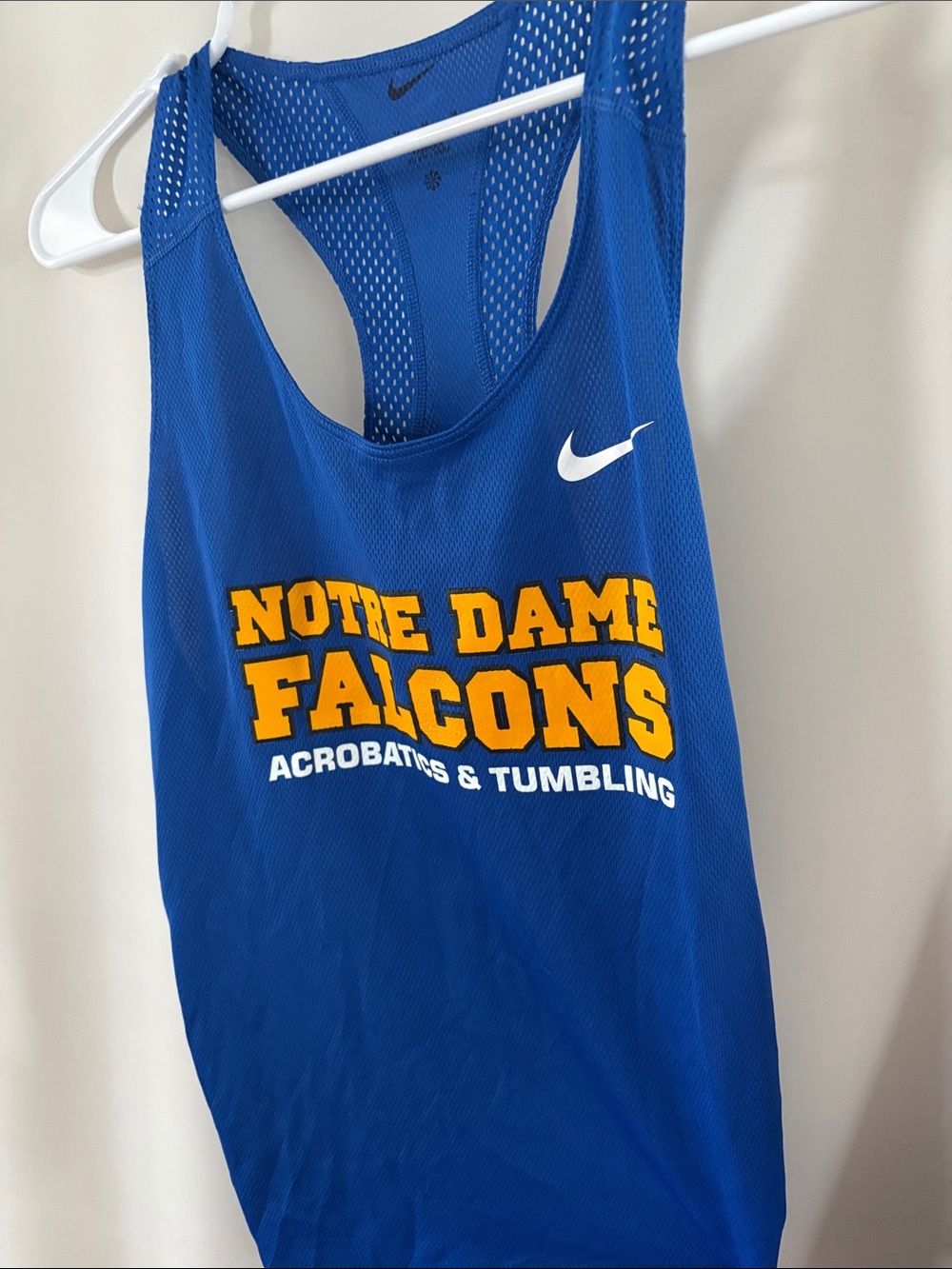 Nike Royal Blue Notre Dame Falcons Mesh Racerback Tank